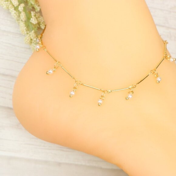 "Handmade Anklet – Elegant & Delicate Jewelry for Women | UNVRC1139 - Picture 6 of 10